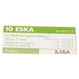 3,15A-T SIGURANTA TEMPORIZATA 5X20MM 10BUC/SET -ROHS-