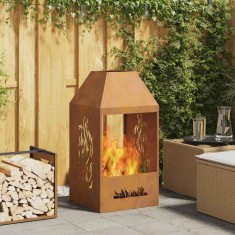 vidaXL Cuptor de foc Maro 50 x 50 x 100 cm