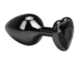 Dop Anal Dark Anal Plug Medium, Heart Shape, Negru, Guilty Toys