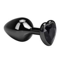 Dop Anal Dark Anal Plug Small, Heart Shape, Negru, Guilty Toys