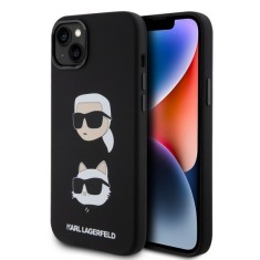 Husa pentru iPhone 15 Plus / iPhone 14 Plus - Karl Lagerfeld Silicone (KLHCP15MSDHKCNK) - Karl&amp;Choupette Head