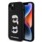 Husa pentru iPhone 15 Plus / iPhone 14 Plus - Karl Lagerfeld Silicone (KLHCP15MSDHKCNK) - Karl&amp;Choupette Head