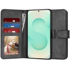 Husa 360 Samsung Galaxy S25 Plus Techsuit Diary Book, negru foto