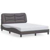 Cumpara ieftin Cadru de pat fara saltea, Hvar, gri, 120x200 cm, piele ecologica