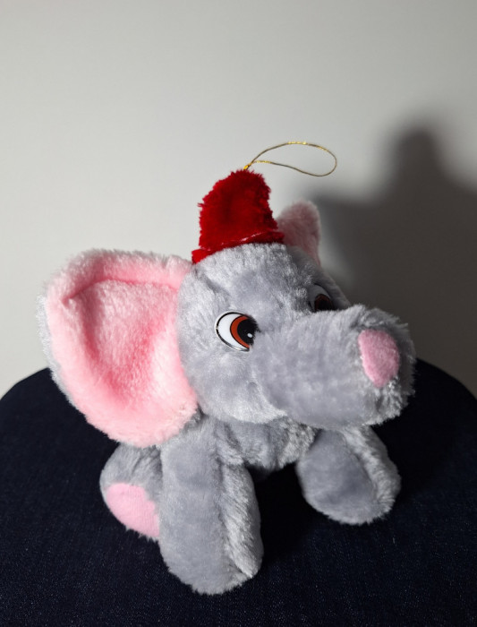 Jucarie de plus - Elefant Dumbo - DinoToys Int Holland, 17 cm, elefant circ