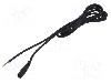 Cablu alimentare DC, cabluri, DC 5,5/2,5 soclu, negru, 2m, WEST POL - S25-TT-C100-200BK