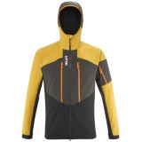 Jacheta Barbati Millet White Shield M Black/Safran L, Impermeabila, Respirabila, Windproof, Schi Alpinism, Buzunare Piept, PFC Free