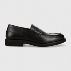 BOSS mocasini de piele Baird barbati, culoarea negru, 50497853