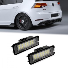 Set Lumini LED pentru Numar Inmatriculare, pentru VW Golf, Passat, etc., Skoda, Seat, Porsche