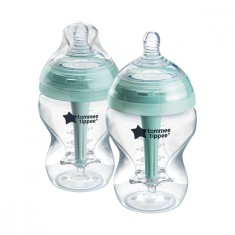 Set biberoane Advanced Anti-colici Natural Start cu autosterilizare din PP pentru 0 luni +, 2 x 260ml, Tommee Tippee