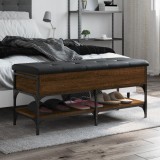 vidaXL Bancă de pantofi, stejar maro, 102x42x45 cm, lemn prelucrat