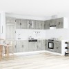 VidaXL Dulap de bucătărie cu ușă Lucca 2 pcs Gri 80 x 46 x 81.5 cm 3315015