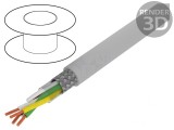 Cablu ecranat Li2YCY-TP 2x2x0,25mm2 cu tresă de cupru cositorit