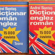 DICTIONAR ROMAN-ENGLEZ SI ENGLEZ-ROMAN - Bantas (2 vol, 15.000 cuvinte)