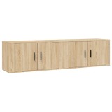 Cumpara ieftin Dulapuri TV montate pe perete 2 buc stejar sonoma 80x34,5x40 cm