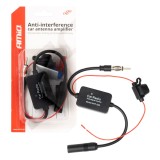 Amplificator antena auto AMiO 12V anti-interferente, conectori universali