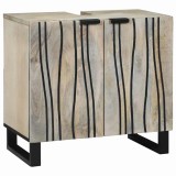 Cumpara ieftin Dulap de chiuvetă cu raft cu depozitare cu ușă Maro, Negru 62 x 33 x 58 cm