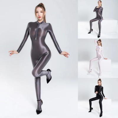 Lenjerie Lady Lust Sexy Catsuit Jumpsuit Lycra Lucios Open Crotch Bust Fermoar foto
