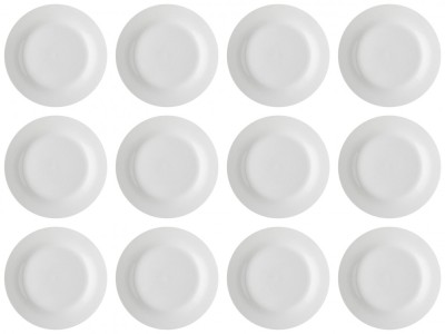 Set farfurii 12 piese pentru Fructe, din Portelan, Albe, diametru 19 cm foto