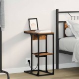 Noptieră Stejar fumuriu 41.5 x 26 x 60.5 cm Lemn compozit