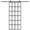 VidaXL Ușă glisantă cu set feronerie, 90x205 cm, sticlă ESG/aluminiu 3332855