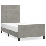 Cumpara ieftin Cadru de pat fara saltea, gri deschis, 80x200 cm, catifea