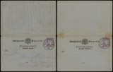 Germany Bavaria 1887 Postal stationery + Reply Wuerzburg DB.145