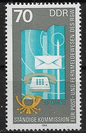 B0426 - Germania DDR 1984 - Comunicatii 1v.neuzat,perfecta stare
