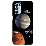 Husa compatibila cu Oppo A54 5G model Living Among Planets, Silicon, TPU, Viceversa, Transparent, Carcasa