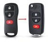 Carcasa cheie Transformare briceag Topautochei&reg; pentru Nissan Infiniti Xterra Frontier Muranon Pathfinder Titan, 3 butoane, Fara Brand