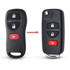 Carcasa cheie Transformare briceag Topautochei&reg; pentru Nissan Infiniti Xterra Frontier Muranon Pathfinder Titan, 3 butoane