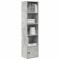 Gossi biblioteca, gri beton, 31x24x127 cm, lemn prelucrat