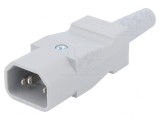 Conector alimentare AC mufă tată 10A 250V drept
