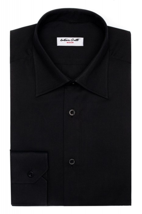 Camasa barbati regular stretch neagra C001RE