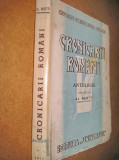 Al. Rosetti-Cronicari vechi-Antologie Universul 1945-Operele scriitorilor romani