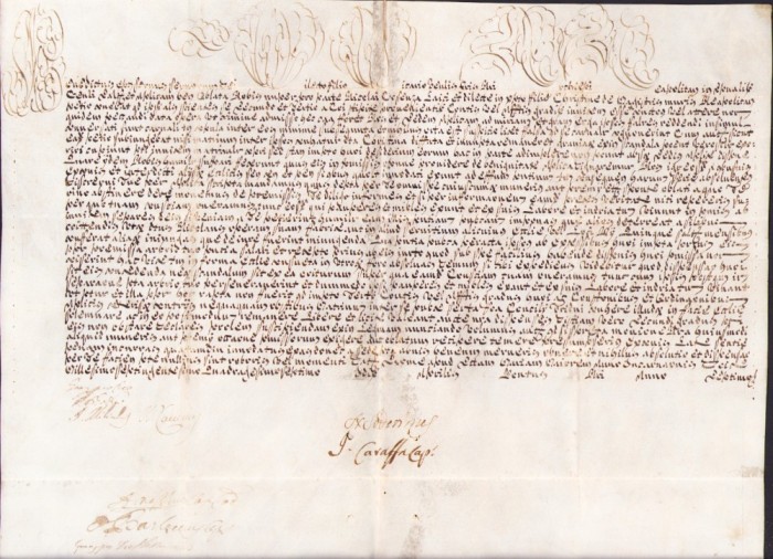 PM255N Bulă papală emisă de Papa Benedict al XIV-lea, 1748, pe pergament