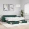 vidaXL Pat de zi cu extensie și sertare verde &icirc;nchis 90x200 cm catifea 3197003