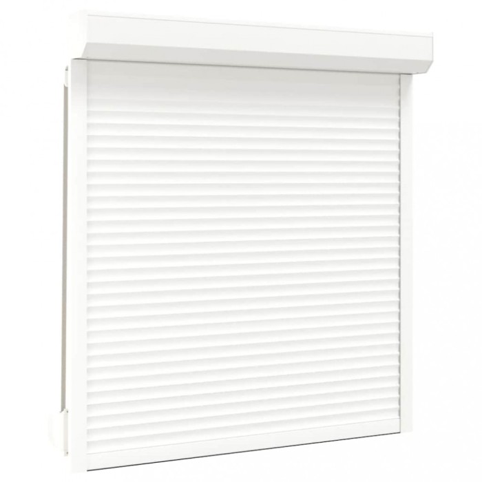 vidaXL Oblon rulant, alb, 130 x 140 cm, aluminiu