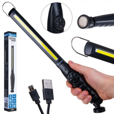 Lampa de atelier cu magnet LED COB si reglare a luminii, 10 W, 1800 mAh, 450 lm, IP44, Geko G15123 foto