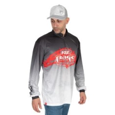 BLUZA FOX RAGE PERFORMANCE LONG SLEEVE SHIRT BLACK/GREY MAR XL foto