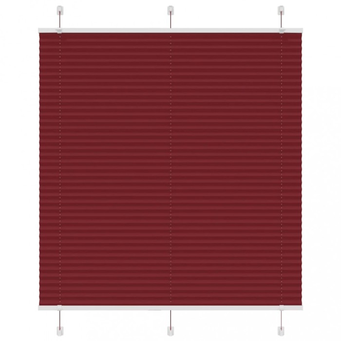 Jaluzea plisată Bordeaux Roșu 45x150 cm Lățime țesătură 44,4 cm