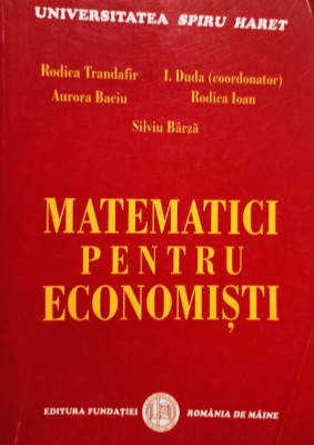 Rodica Trandafir - Matematici pentru economisti, editia a III-a foto