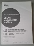 LG - Lietotaja rokasgramata Velas mazgajama masina - LV, ET, LT, RU, SQ, MK (instructiuni masina de spalat LG)