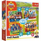 Puzzle Ajutoarele Pompierului Sam, 12 15 20 24, Trefl