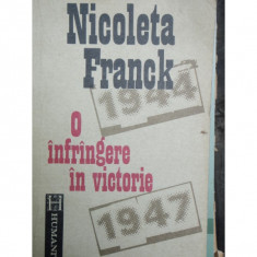 O INFRANGERE IN VICTORIE - NICOLETA FRANCK foto