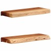 vidaXL Rafturi Perete Lemn Acacia 40x20x3.5cm Maro, Set 2 Bucati, Raft Plutitor, Montaj pe Perete