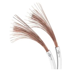 Cablu difuzor alb 2x0.75mm OFC cupru fara oxigen Goobay 15103