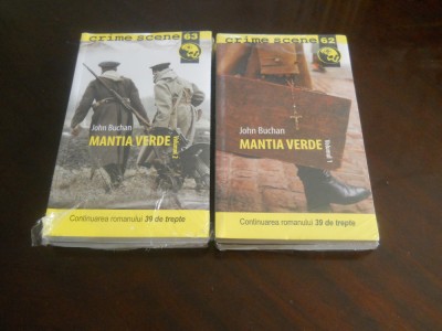 MANTIA VERDE-JOHN BUCHAN vol.1+2-Carte Noua,2012 colectia Crime scene nr. 62,63 foto