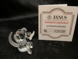 FIGURINA MINIATURA CRISTAL JANUS CU CERTIFICAT AUTENTICITATE ANUL 1995 - CAINE