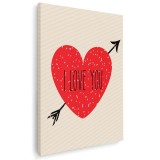 Tablou afis I Love You Tablou canvas pe panza CU RAMA 30x40 cm
